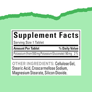 Private Label Potassium Gluconate Tablets for Cellulose Gel Hydration & Electrolyte Balance Potassium Gluconate <b>Supplement</b> - Product Image 2