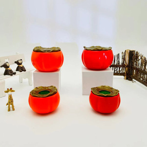 Pot de fleurs en plastique en forme de kaki, design moderne pour la décoration intérieure, jardinières pour salon - Product Image 1