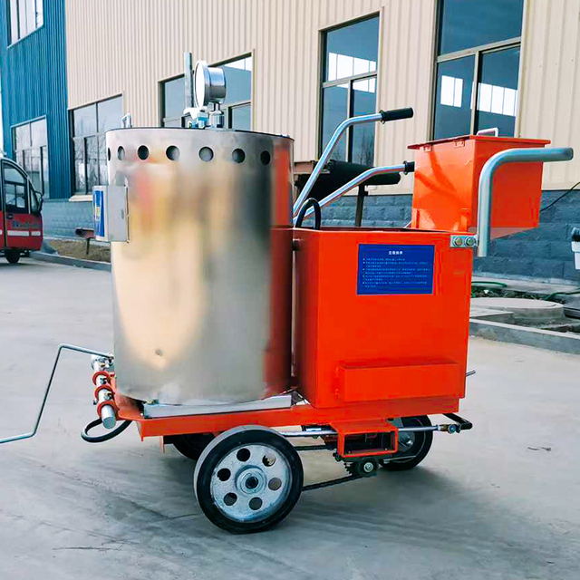 Anke High Compressive Strength Zebra Crossing Hot Melt Thermoplastic Line Road Line Marking Machine for Residential Parking
