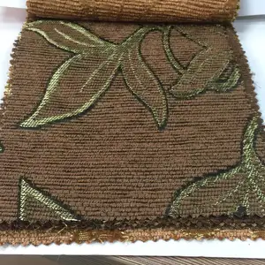 핫 세일 셔닐 꽃 소파 직물 gobelin 패브릭 소파 실내 장식품 황마 패브릭 소파 - Product Image 3