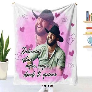 Hot <span class=keywords><strong>Karol</strong></span> <span class=keywords><strong>G</strong></span> Manana Sera Bonito Sublimación personalizada manta de viaje de lana mantas impresas personalizadas - Product Image 4