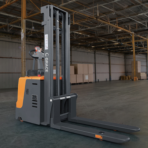 Carrello Elevatore Elettrico Semovente con Batteria da 1.2, 1.5, 2 Tonnellate, Sollevatore <span class=keywords><strong>Pallet</strong></span> Autocaricante con Portata 4.<span class=keywords><strong>5m</strong></span>, <span class=keywords><strong>5m</strong></span> - Economico - Product Image 3