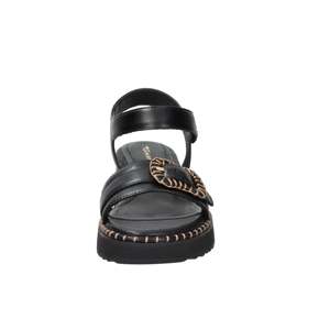 Sandales compensées Tamaris pour femme, noires, talon de 5 cm, taille 38, style plateforme - Product Image 3