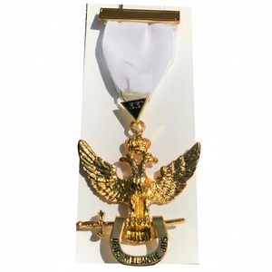 Rite écossais 33e degré bijou maçonnique Regalia 33e degré ailes vers le haut bijoux en laiton avec croix et ailes vers le haut bijoux personnalisés - Product Image 1