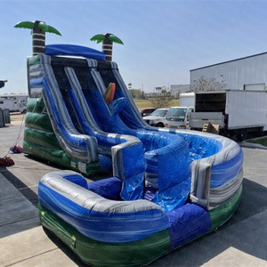 Tobogán Inflable Tropical para Piscina, Diseño de Palmeras, Doble Carril, con Tobogán Acuático, en Oferta - Product Image 4