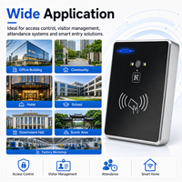Lector de Tarjetas RFID Inteligente A86T 3 en 1, Lector de Tarjetas IC y de Identificación con Escáner de Código QR, Control de Acceso para Puertas de Aleación de Zinc Inoxidable