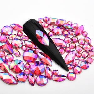 OLeeya Promotion Strass en acrylique non thermocollants, formes variées, type marquise, à dos plat, pour robes - Product Image 2