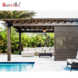 Nuevos toldos sombrilla de aluminio <span class=keywords><strong>para</strong></span> jardín Louvre Patio techos pérgola - Product Image 5