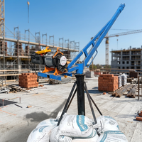 Mini-grue de toit pour levage de matériaux, système de levage électrique pour bâtiments, brouette à moteur pour manutention sécurisée du béton, moteur 300