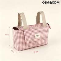 Sac de rangement pour poussette en gros 31*17*12cm MOQ 200 pièces Sac de poussette pour bébé Impression numérique personnalisée OEM/ODM