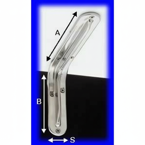 AL2522IN20 Aldeghi 20cm mensola stampata in acciaio inox per strumenti chirurgici - Product Image 1