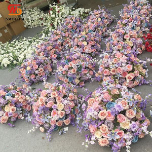 Décoration d'arc de fleur en soie de mariage lisse fleurs artificielles Arrangement d'arc de mariage décoration de toile de fond de fleur d'arc de mariage - Product Image 6