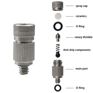 Ugello Nebulizzatore Anti-Goccia in Acciaio Inossidabile ad Alta Pressione 200 bar Max per Giardinaggio, Raffreddamento Esterno, Serra - Product Image 2