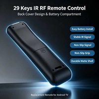 Control Remoto IR RF de 29 Teclas Personalizado OEM ODM, Control Remoto Inalámbrico RF con Velocidad de Comunicación Ajustable para Android TV