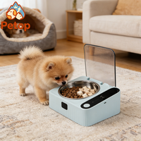Petop Pengumpan Hewan Peliharaan Otomatis Sensor Inframerah Mangkuk Pintar Dengan Tutup Anti Debu Comederos Mascotas untuk Makanan Kering Anjing Kucing Penggunaan Dalam Ruangan
