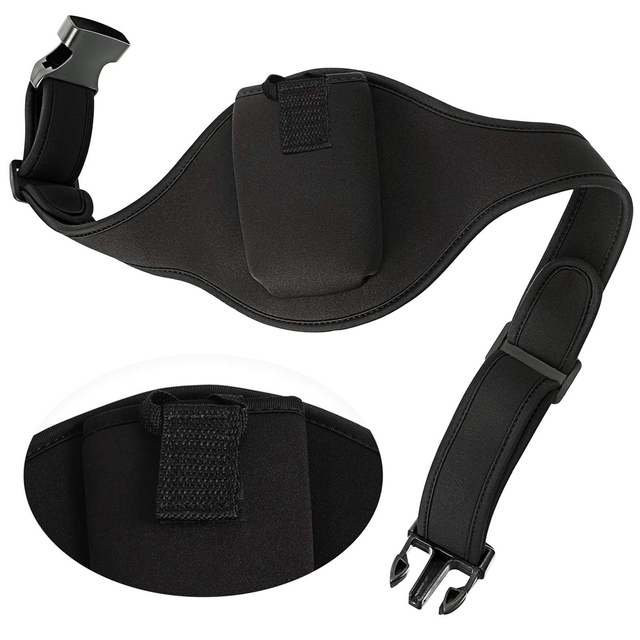 Neoprene Waist Bag Mic Belt with Anti Dropping Strap Microphone Carrier Pouch Waistband Bag for Fitness Sport Speaker Fanny Pack