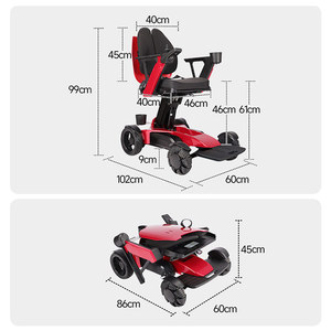 Fauteuil roulant électrique intelligent léger pliable à dossier confortable de luxe pour personnes âgées handicapées Batterie 8A - Product Image 5