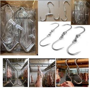 Gancho de Carnicería Giratorio en Forma de S, de Acero Inoxidable 304, para Colgar Carne en Mataderos, con Función de Rotación - Product Image 3