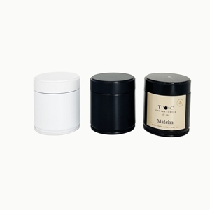 Wholesale Food Grade 40g Matcha Tea & <b>Chocolate</b> Tinplate Packaging <b>Tin</b> Can Small Round with Screw Lid - Product Image 5