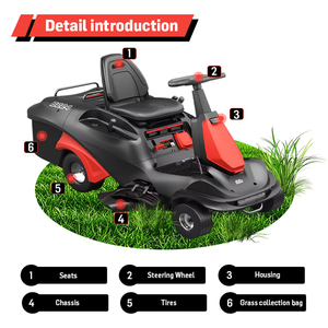 VERTAK 224CC <b>Gasoline</b> Ride on Lawn Mower Garden Grass Cutting Machine Riding With Engine GT322001 Multifunctional 4.5kw 2850RPM - Product Image 3