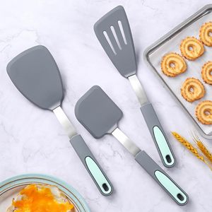 Силиконовая лопатка для кухни, пищевая, для выпечки и готовки, антипригарная, термостойкая, для смешивания, кухонные инструменты - Product Image 3
