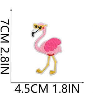 Nouvelle broderie thermocollante flamant rose pour vêtements et sacs – Vente chaude - Product Image 3