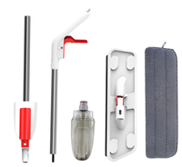 Expédition rapide, serpillière rotative à 360 degrés 3 en 1, comprend 2 tampons de serpillière avec bouteille rechargeable de 350 ml, nettoyage de sol de haute qualité