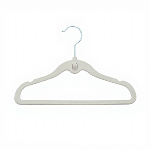 Cintre en plastique à crochets pour enfants avec finition floquée douce antidérapante et sans trace, support de rangement polyvalent pour vêtements secs et mouillés pour <span class=keywords><strong>les</strong></span> tout-<span class=keywords><strong>petits</strong></span> - Product Image 1