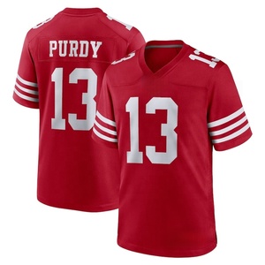 Vente en gros de maillots de football américain cousus <span class=keywords><strong>San</strong></span> <span class=keywords><strong>Francisco</strong></span> 49ers Brock Purdy # 23 Christian McCaffrey # Uniforme de football 54 Warner - Product Image 4
