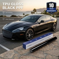 Film de protection de peinture automobile Moben auto-réparateur haute brillance noir 7,5 mil, film TPU anti-rayures, film protecteur pour voiture