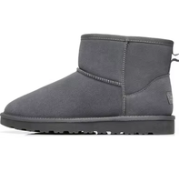 Bottes de neige Bottes courtes pour femmes en cuir et fourrure All-match Ladies Cotton Shoes Plus Velvet Thickened Cowhide Boots
