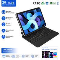 Funda con Teclado Retroiluminado RGB OEM para iPad A16 con Panel Táctil para iPad de 10.ª Generación de 10.9 Pulgadas, Funda Magnética Inalámbrica con Soporte