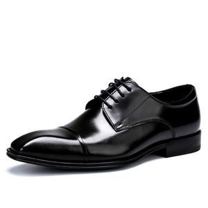 Chaussures Oxford en cuir véritable à bout pointu avec sangle réglable et soutien de la voûte plantaire pour hommes - Chaussures habillées décontractées pour le bureau et la carrière - Product Image 5