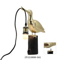 Statue d'animaux en résine 3D de haute qualité, avec lampe, pour décoration murale d'intérieur et de Table, éclairage Unique, Support classique, paquet d'une pièce