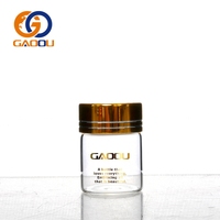 Tube à essai en verre transparent à fond plat avec logo estampé or, capacité 1OZ 2OZ 3OZ 4OZ, utilisé pour le stockage de différents produits