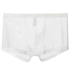 Boxers ultra-fins transparents pour hommes, lingerie sexy, <span class=keywords><strong>string</strong></span> pour hommes, culotte en maille respirante, taille mi-haute, boxers - Product Image 3