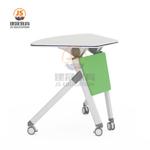 Muebles escolares para entrenamiento, mesa de estudiante y silla, escritorio de Universidad con ruedas de movimiento - Product Image 6