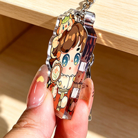 Portachiavi Magnetico Bifacciale in Acrilico con Stampa UV Personalizzata, Charm Anime Cartoon Fai-da-Te per Regali e Merchandise Fandom