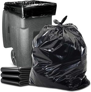ถุงขยะสีดำขนาด 42-55 แกลลอน สำหรับห้องครัว ห้องน้ำ ขนส่ง ผลิตจาก HDPE ทนทาน กันรั่ว กันความชื้น ไม่มีกลิ่น พิมพ์ลายซิลค์สกรีน - Product Image 1