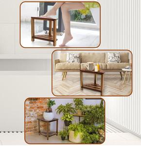 <span class=keywords><strong>Tabouret</strong></span> d'angle de douche avec étagère de rangement, repose-<span class=keywords><strong>pieds</strong></span> pour le rasage des jambes, petit banc pour s'asseoir dans la baignoire - <span class=keywords><strong>Bois</strong></span> d'acacia - Product Image 4