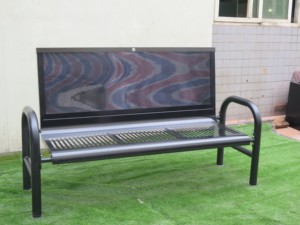 Ventes d'usine de mobilier d'extérieur parc public étanche en métal publicité ensemble de chaises de banc en acier galvanisé - Product Image 4