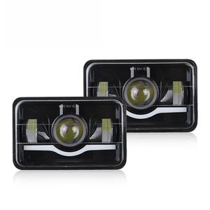 Forme carrée 4X6 pour phare Wrangler, faisceau haut/bas, clignotants DRL, lumière de jour étanche, H4 6000K 30000LM 45W - Product Image 1