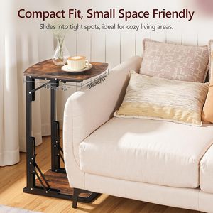 Mesa de Centro Plegable Moderna, Mesa Auxiliar <span class=keywords><strong>para</strong></span> Sofá, <span class=keywords><strong>para</strong></span> Espacios Pequeños, Portátil, Duradera, de Madera MDF, Bandeja <span class=keywords><strong>para</strong></span> <span class=keywords><strong>TV</strong></span>, Sofá Cama Deslizante - Product Image 5