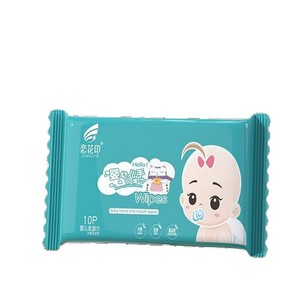Toallitas Húmedas para Manos y Boca de Bebé Lianhuayin, 10 Unidades, Portátiles, Suaves y Delicadas para la Limpieza de la Piel Infantil - Product Image 1