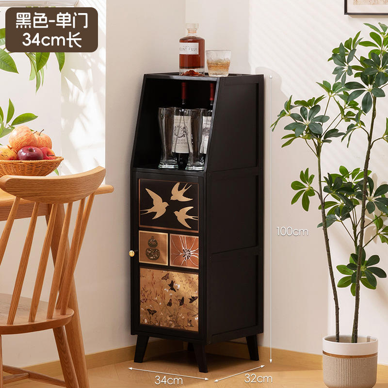 [Impression de style vintage] Noir - Porte simple, longueur 34 mm