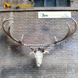 MY DINO AS016 Decoración interior del hogar Montado en la pared Ciervo irlandés y astas - Product Image 1