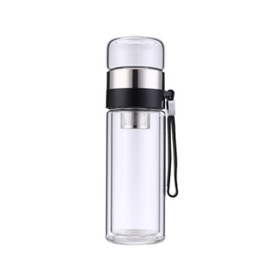 Double Walled Glass Tea Cup With Separation 450Ml Portable For Travel And Office Use - Product Image 4