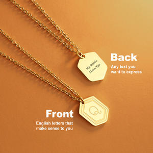 Colgante personalizado con letras del alfabeto, joyería con 26 letras chapadas en oro, collar con iniciales, gran oferta - Product Image 2