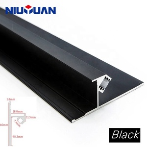 NIUYUAN Profilé en aluminium encastré pour plinthe LED, canal de rétroéclairage dissimulé, bande lumineuse pour coin mural - Product Image 2