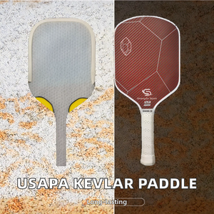 Pala de Pickleball de Kevlar Termoformada Doble Black Diamond de 16 mm Aprobada por la USAPA, Pala de Kevlar Negra y Roja para Equipos de Pickleball - Product Image 2